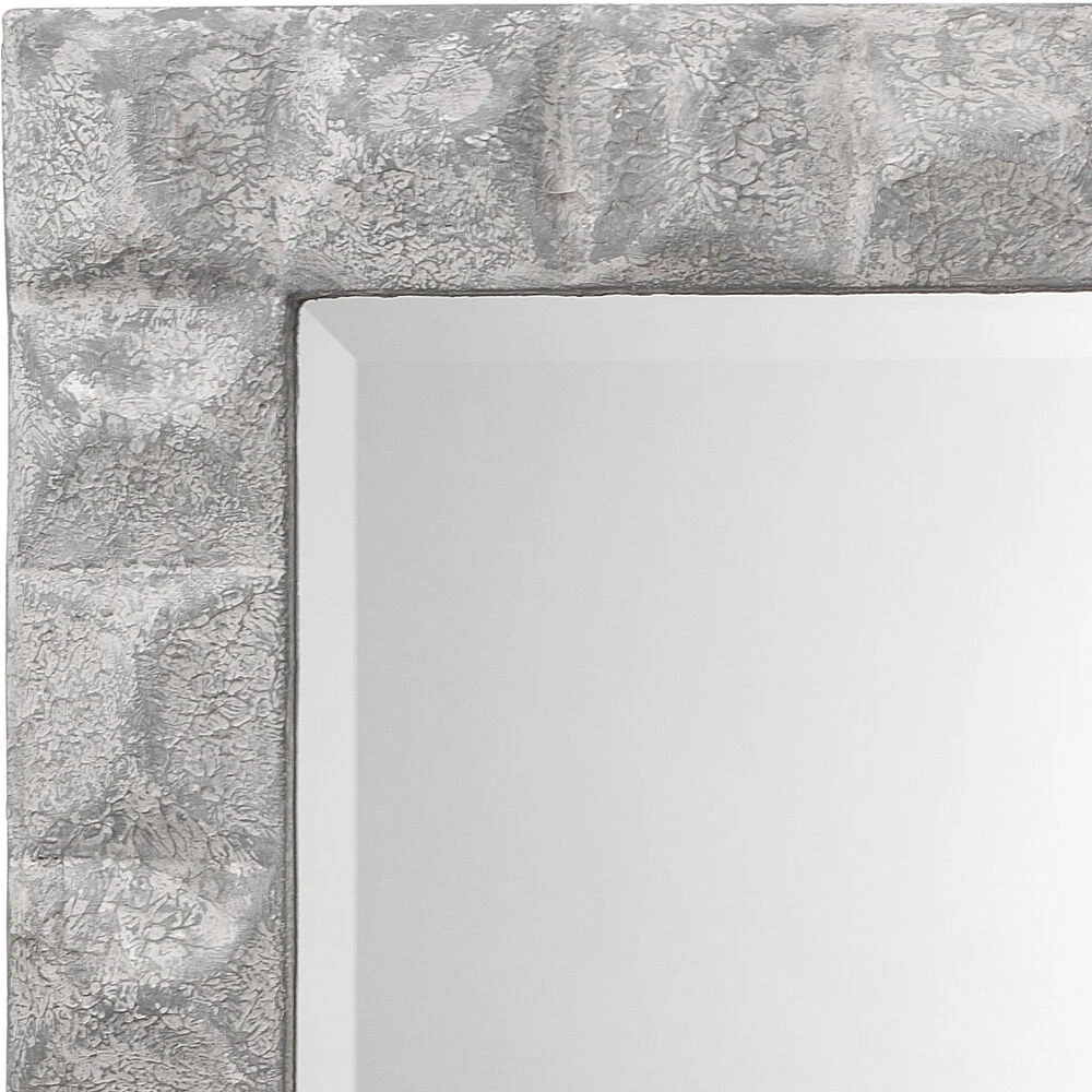 Astor 39 X 28 Inch Grey Plaster Wall Mirror 2 Astor 39 X 28 Inch Grey Plaster Wall Mirror - Image 2