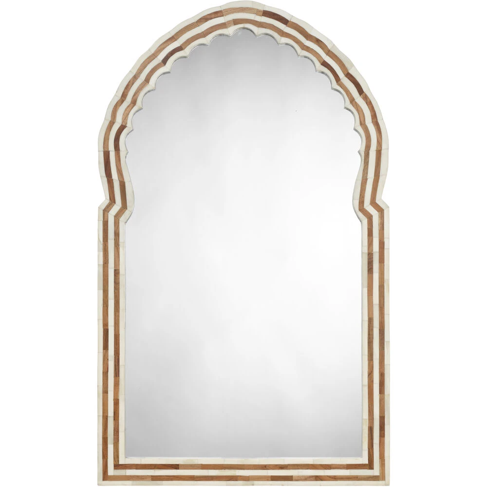 Bardot 40 X 24 Inch Natural And Bone Mirror, Large 1 Bardot 40 X 24 Inch Natural And Bone Mirror, Large