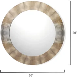 Cloudscape 36 X 36 Inch Taupe & Slate Lacquer Wall Mirror -Home Decorate Shop 6clou misl 6