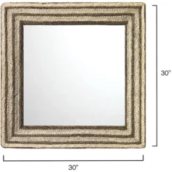 Evergreen 30 X 30 Inch Natural Mirror -Home Decorate Shop 6ever sqsg 2