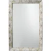 Fragment 36 X 24 Inch Light Grey & Beige Faux Horn Mirror