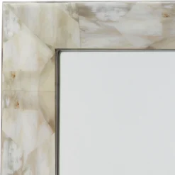 Fragment 36 X 24 Inch Light Grey & Beige Faux Horn Mirror -Home Decorate Shop 6frag smgr 2