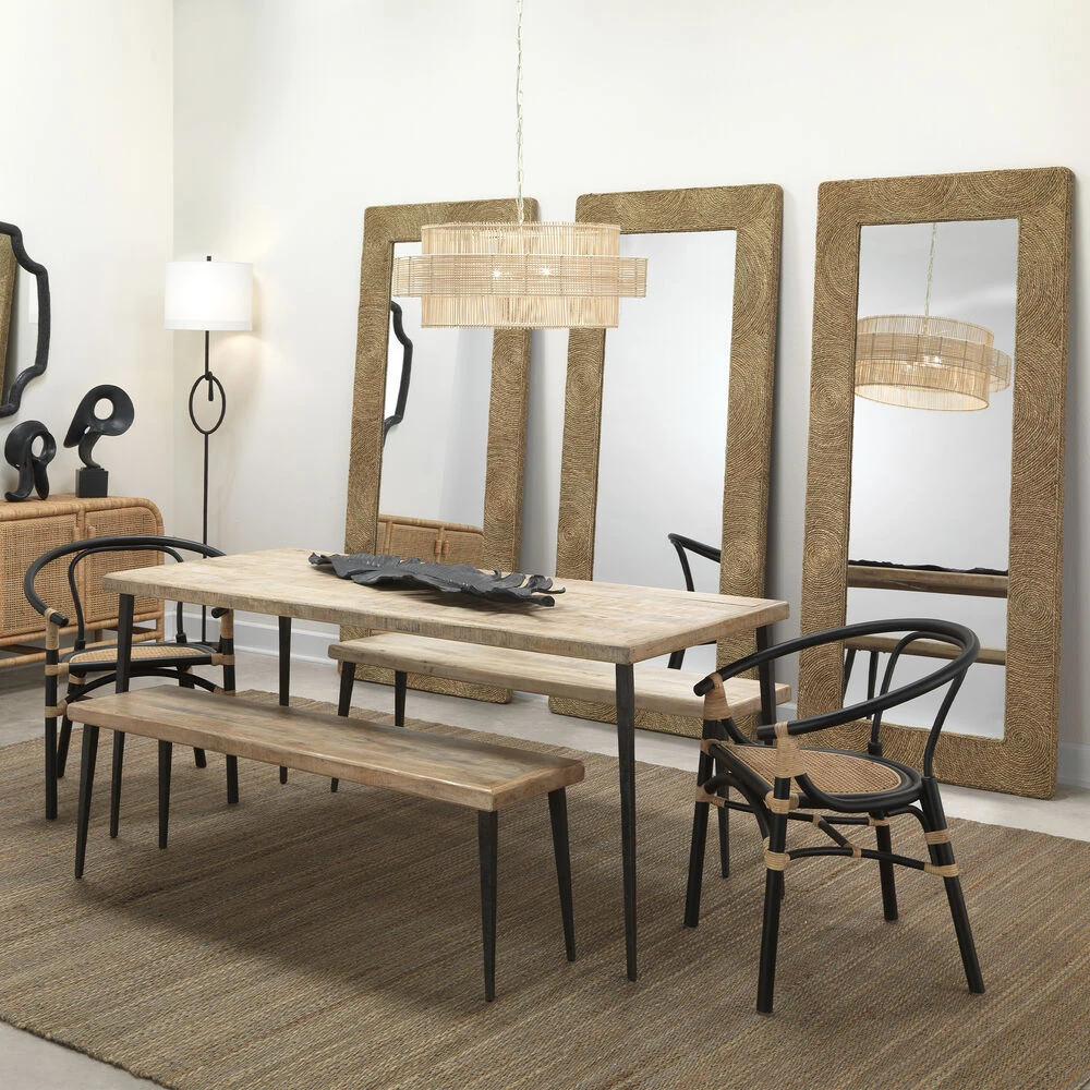 Harbor 80 X 35 Inch Natural Seagrass Floor Mirror 3 Harbor 80 X 35 Inch Natural Seagrass Floor Mirror - Image 3