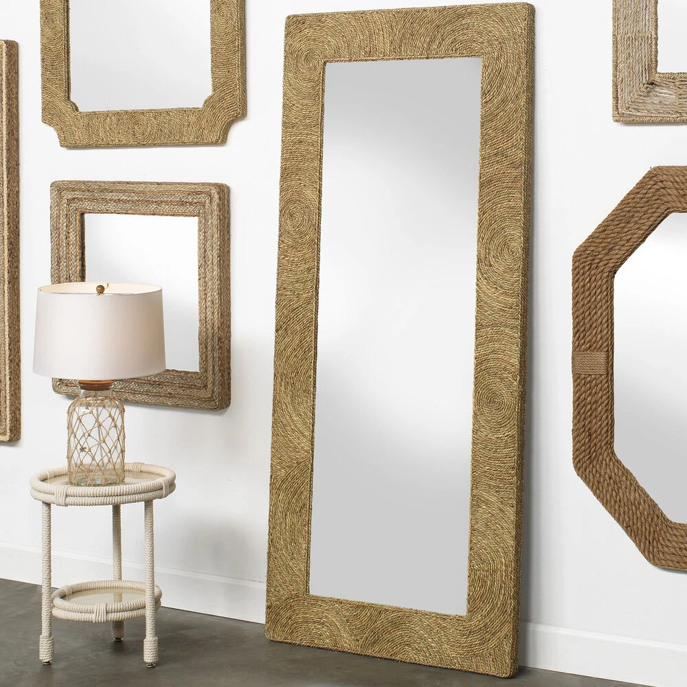 Harbor 80 X 35 Inch Natural Seagrass Floor Mirror 6 Harbor 80 X 35 Inch Natural Seagrass Floor Mirror - Image 6