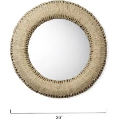Hollis 36 X 36 Inch Natural Mirror -Home Decorate Shop 6holl rndow 2
