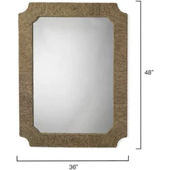 Marina 48 X 36 Inch Natural Seagrass Mirror -Home Decorate Shop 6mari mina 5