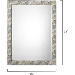 Plume 33 X 25 Inch White Peacock Lacquer Wall Mirror 8 Plume 33 X 25 Inch White Peacock Lacquer Wall Mirror -Home Decorate Shop 6plum rectwh 2