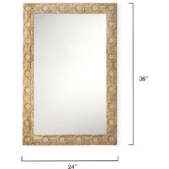 Relief 36 X 24 Inch Natural Mirror -Home Decorate Shop 6reli rectna 2