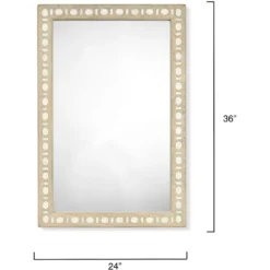 Sama 36 X 24 Inch Natural Mirror -Home Decorate Shop 6sama mibl 2