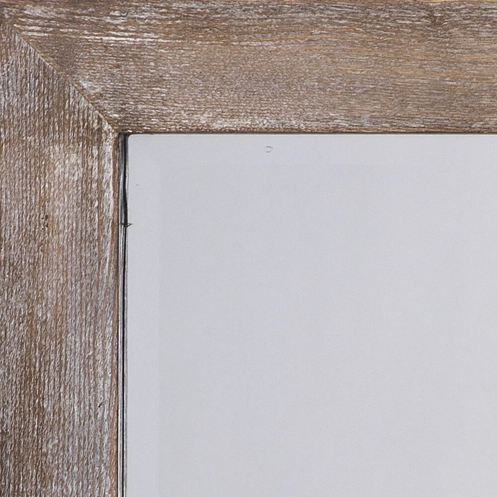 Austere 38 X 26 Inch Dark Wood Mirror 4 Austere 38 X 26 Inch Dark Wood Mirror - Image 4