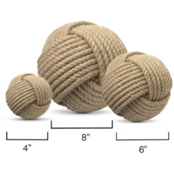 Jute Jute Balls, Set Of 3 11 Jute Jute Balls, Set Of 3 -Home Decorate Shop 7ball jute 2