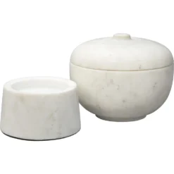 Bennett 7.25 X 6 Inch Storage Bowl With Lid, Large -Home Decorate Shop 7benn lgwh 8