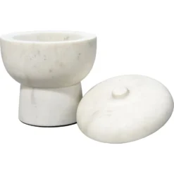 Bennett 7.25 X 6 Inch Storage Bowl With Lid, Large -Home Decorate Shop 7benn lgwh 9