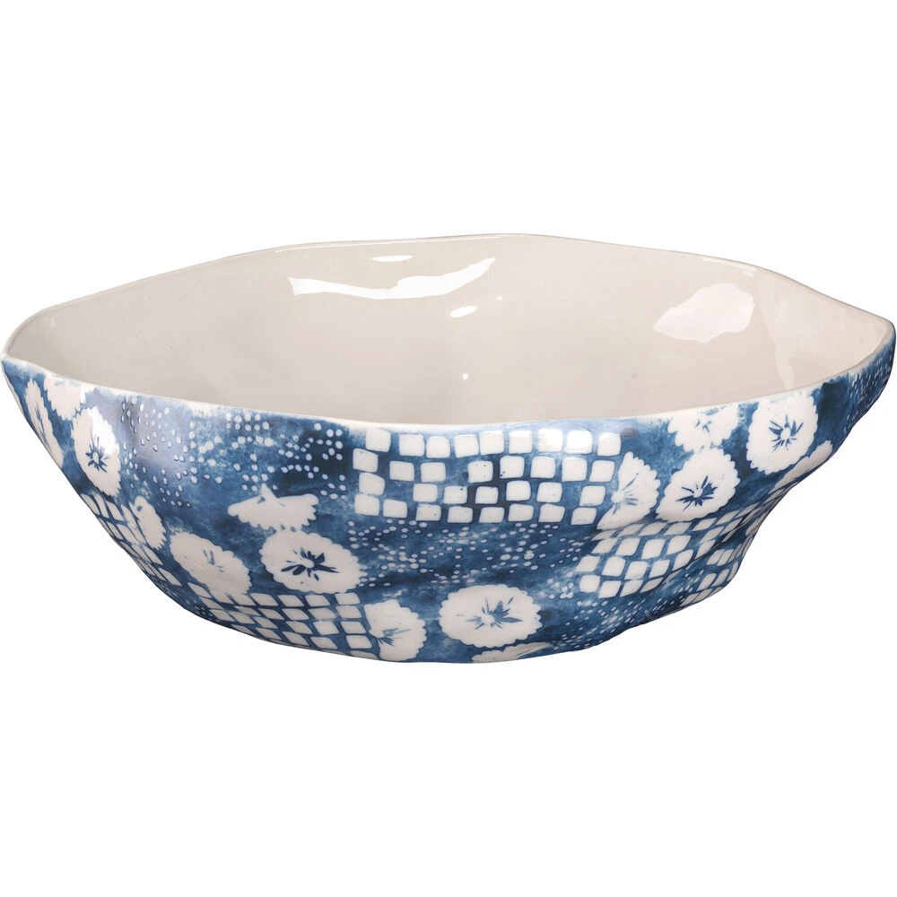 Block Print 13.75 X 4 Inch Bowl 1 Block Print 13.75 X 4 Inch Bowl