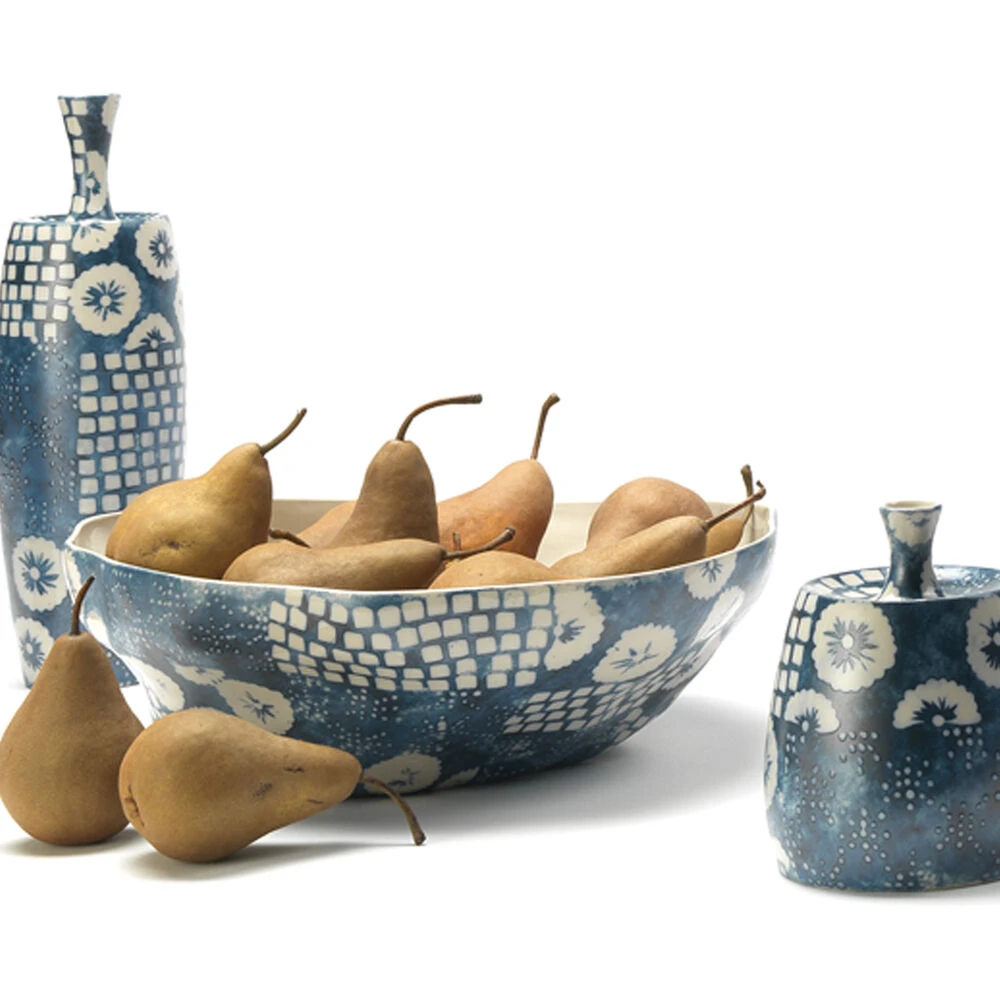 Block Print 13.75 X 4 Inch Bowl 5 Block Print 13.75 X 4 Inch Bowl - Image 5