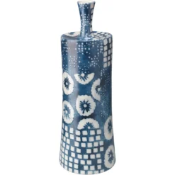 Block Print 12 X 4.75 Inch Vases, Set Of 4 -Home Decorate Shop 7bloc vabl 11