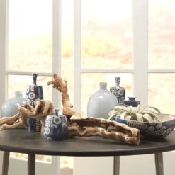 Block Print 12 X 4.75 Inch Vases, Set Of 4 -Home Decorate Shop 7bloc vabl 8