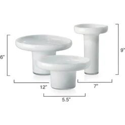 Bloom 9.5 X 7 Inch Vessels, Set Of 3 -Home Decorate Shop 7bloo vewh 2