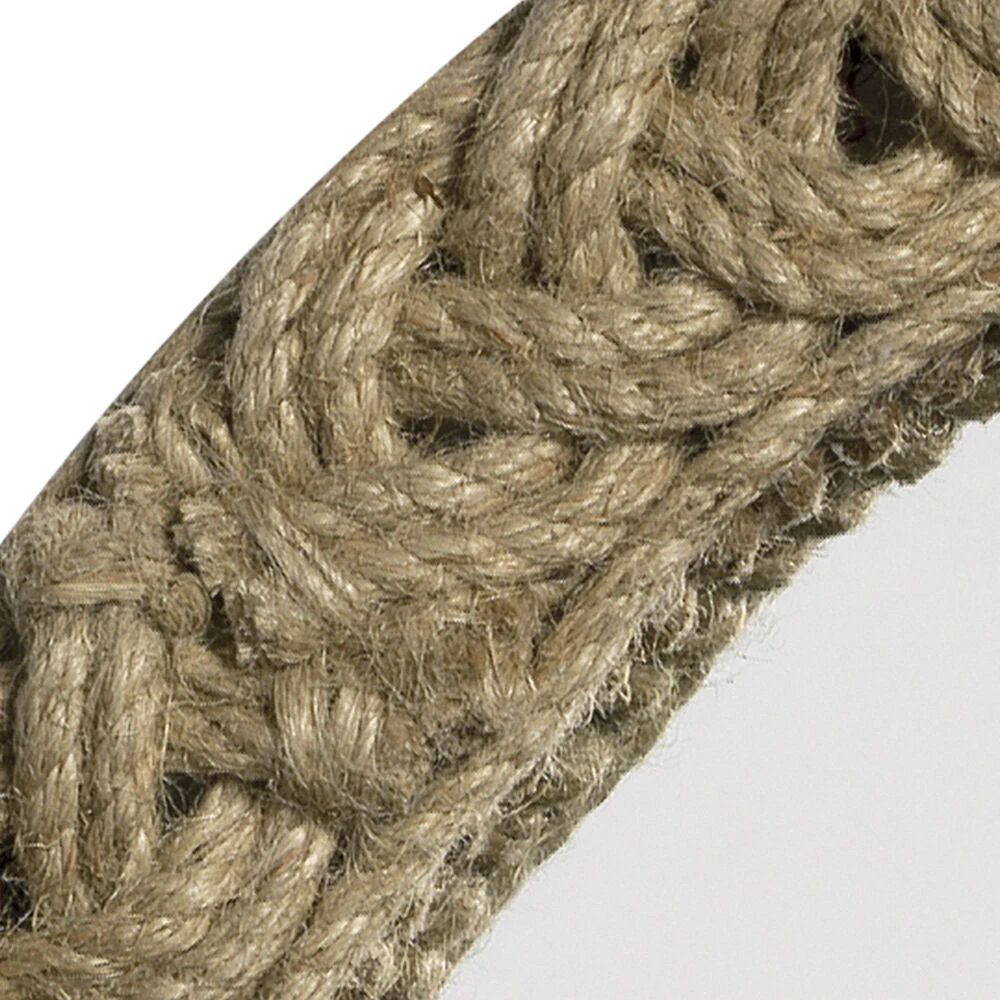 Braided Round 20 X 20 Inch Jute Mirror 4 Braided Round 20 X 20 Inch Jute Mirror - Image 4