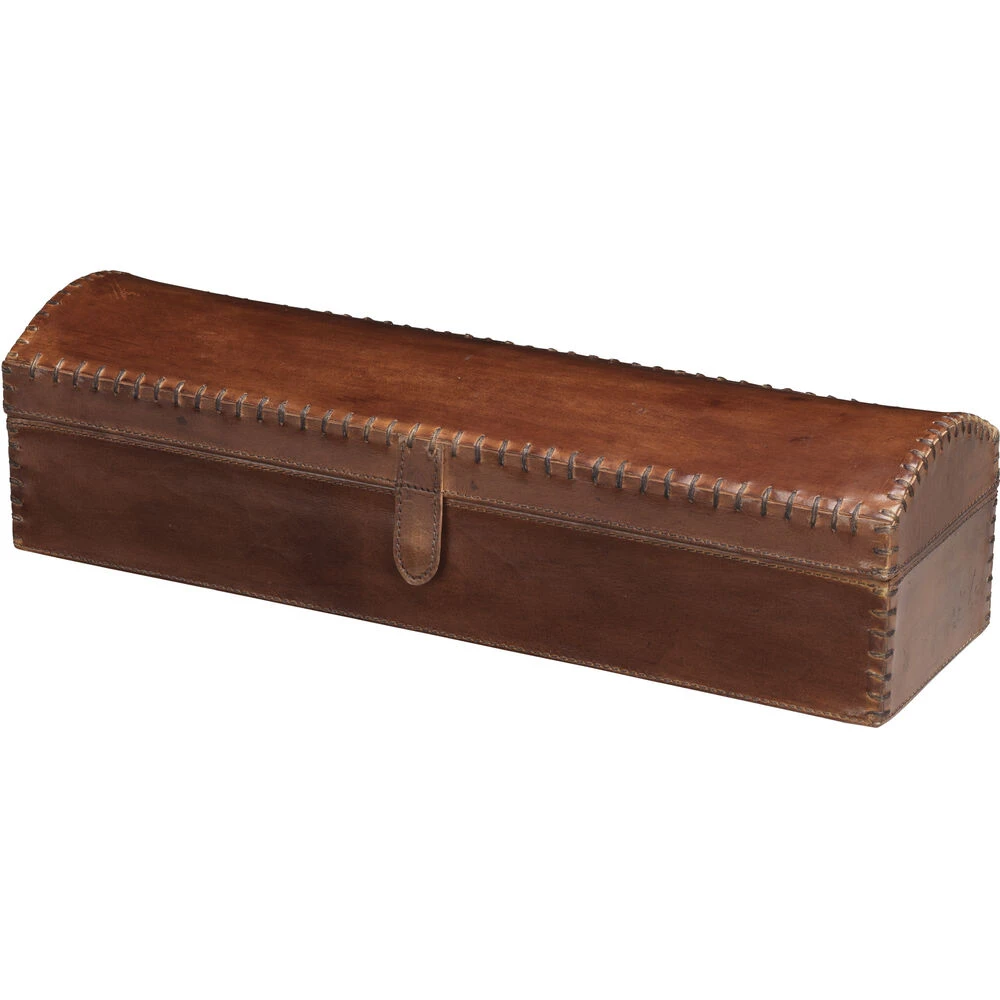 Chester 16 X 5 Inch Tobacco Leather Box 1 Chester 16 X 5 Inch Tobacco Leather Box