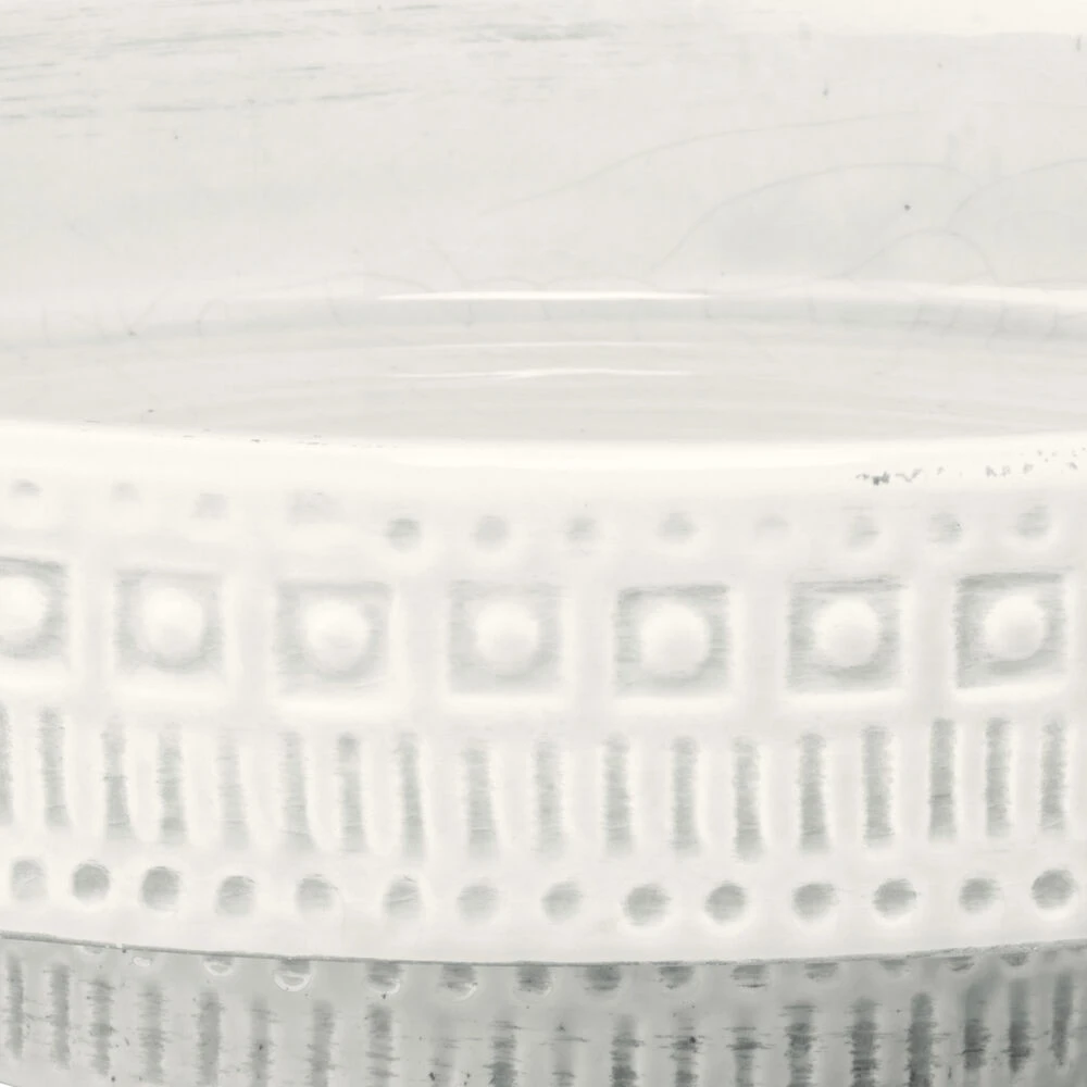 Coco 13 X 13 Inch White Ceramic Pedestal 4 Coco 13 X 13 Inch White Ceramic Pedestal - Image 4