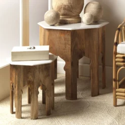 Constantine 12 X 7 Inch Cream Resin W/ Horn Accent Large Rectangle Box -Home Decorate Shop 7cons bxcr 2