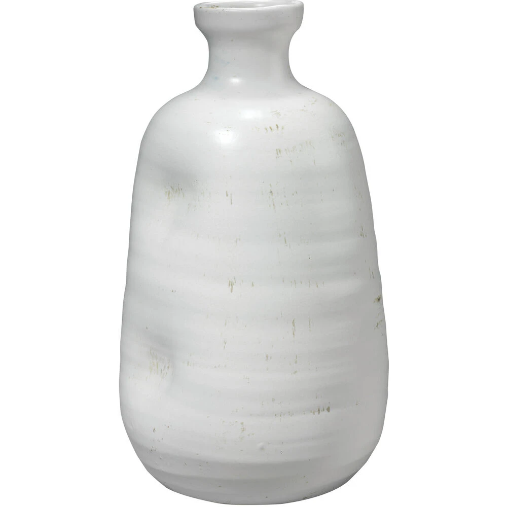 Dimple 14 X 8.25 Inch Vase In Matte White Ceramic 1 Dimple 14 X 8.25 Inch Vase In Matte White Ceramic