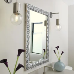 Evelyn 36 X 24 Inch Mother Of Pearl Mirror -Home Decorate Shop 7evel mimop 3