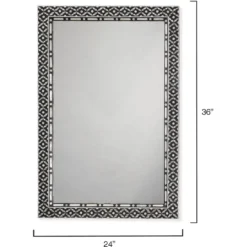 Evelyn 36 X 24 Inch Mother Of Pearl Mirror -Home Decorate Shop 7evel mimop 5