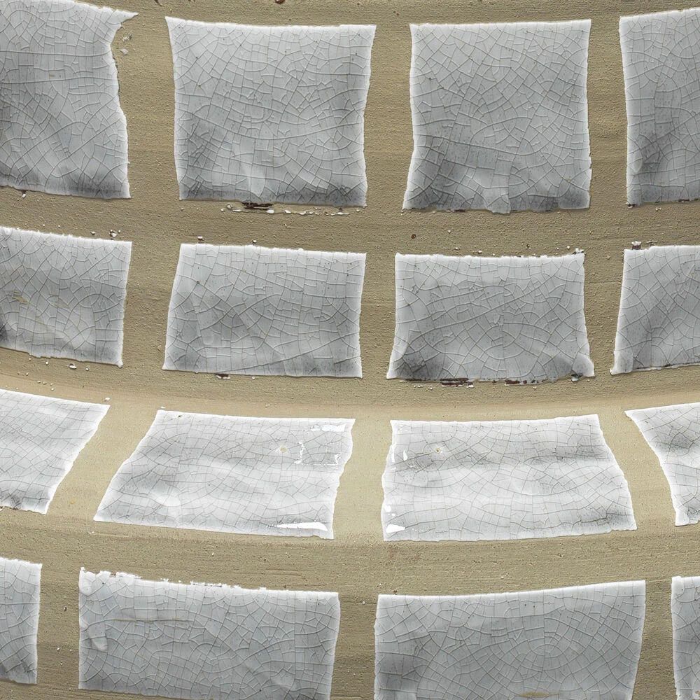 Grid Ceramic 14 X 9 Inch Vase 2 Grid Ceramic 14 X 9 Inch Vase - Image 2