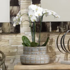 Grid Ceramic 14 X 9 Inch Vase 7 Grid Ceramic 14 X 9 Inch Vase -Home Decorate Shop 7grid vagr 8