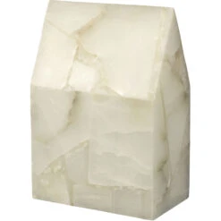 Tall House Alabaster Decorative Object