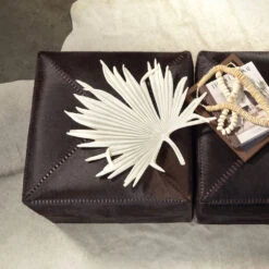 Island Leaf Off White Table Object -Home Decorate Shop 7isla mdwh 2