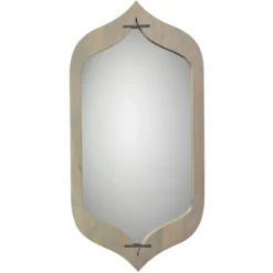Jasmine 36 X 18 Inch Grey Washed Wood & Antique Silver Mirror