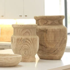 Laguna 17.75 X 13.5 Inch Wooden Vase -Home Decorate Shop 7lagu vawd 6