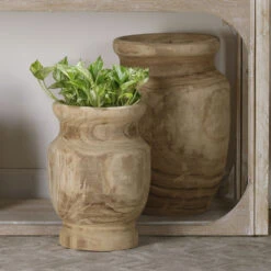 Laguna 17.75 X 13.5 Inch Wooden Vase -Home Decorate Shop 7lagu vawd 7