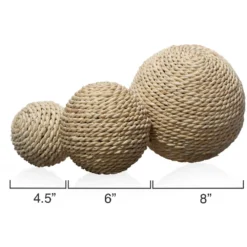 Malibu Natural Decorative Balls, Set Of 3 16 Malibu Natural Decorative Balls, Set Of 3 -Home Decorate Shop 7mali owst 2