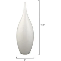 Nymph Decorative 19 X 8 Inch Vases In White Glass, Set Of 3 -Home Decorate Shop 7nymp vawh 5