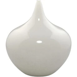 Nymph Decorative 19 X 8 Inch Vases In White Glass, Set Of 3 -Home Decorate Shop 7nymp vawh 6