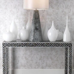 Nymph Decorative 19 X 8 Inch Vases In White Glass, Set Of 3 -Home Decorate Shop 7nymp vawh 9