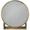 Odyssey 25 X 24 Inch Antique Brass And Marble Standing Mirror