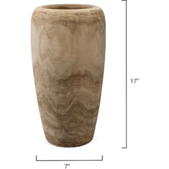 Ojai 17 X 7 Inch Wooden Vase 14 Ojai 17 X 7 Inch Wooden Vase -Home Decorate Shop 7ojai smwd 5