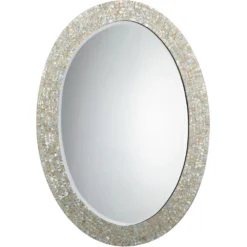 Oval 44 X 32 Inch Mother Of Pearl Mirror