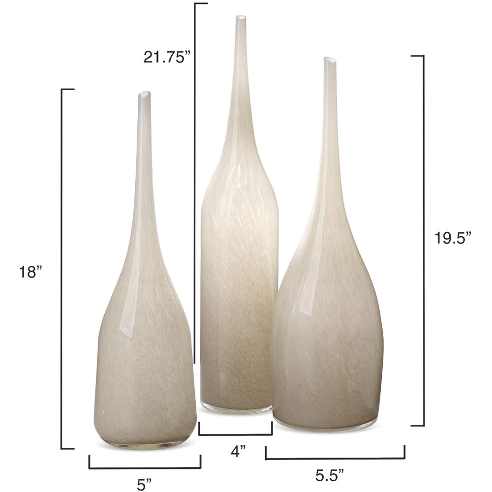 Pixie 21.75 X 5.5 Inch Vases, Set Of 3 3 Pixie 21.75 X 5.5 Inch Vases, Set Of 3 - Image 3