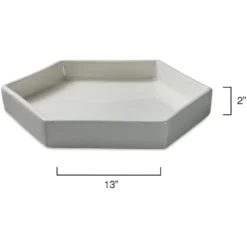 Porto White Ceramic Tray -Home Decorate Shop 7port lgwh 5