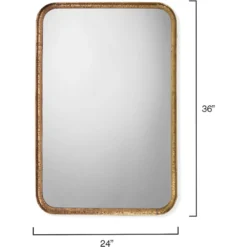 Principle 36 X 24 Inch Gold Leaf Vanity Mirror -Home Decorate Shop 7prin migo 5