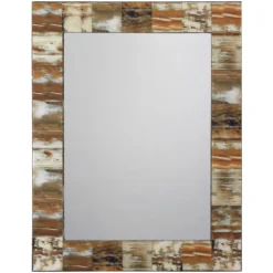 Ranch Dressing 36 X 28 Inch Natural Faux Horn Mirror