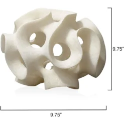 Ribbon White Decorative Sphere -Home Decorate Shop 7ribb spwh 2