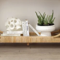 Ribbon White Decorative Sphere -Home Decorate Shop 7ribb spwh 6