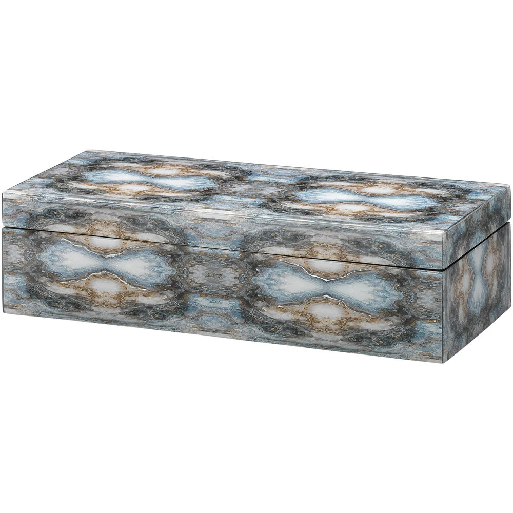 Rorschach 17 X 7 Inch Indigo Blue Lacquer Long Box 1 Rorschach 17 X 7 Inch Indigo Blue Lacquer Long Box